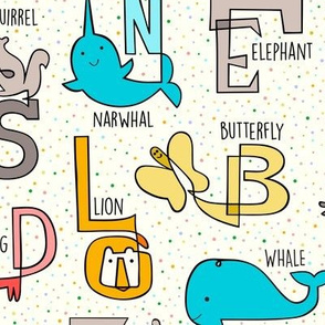 One-liner Alphabet Animals