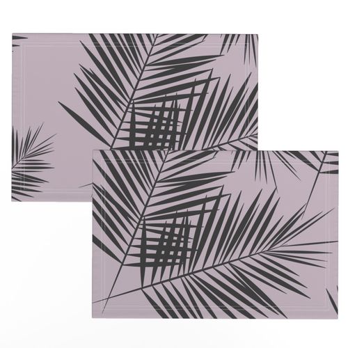 Palm leaves - graphite on lavender Palm leaf Palm tree tropical summer || by sunny afternoon