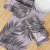 Palm leaves - graphite on lavender Palm leaf Palm tree tropical summer || by sunny afternoon