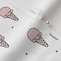 Sweet summer ice cream popsicle sugar pastel pink kawaii illustration