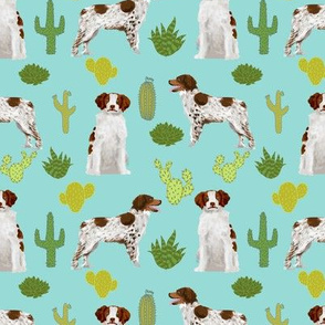 brittany spaniel cute dog fabric cactus dog fabric sporting dogs gun dog fabric