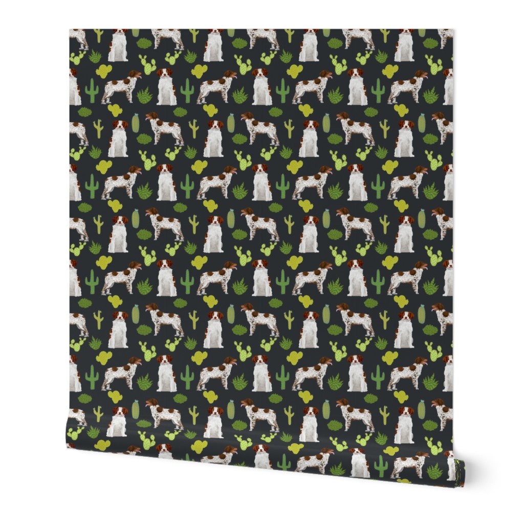 brittany spaniel cute dog fabric cactus dog fabric sporting dogs gun dog fabric