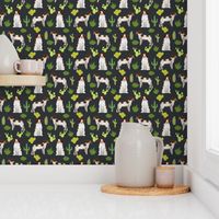 brittany spaniel cute dog fabric cactus dog fabric sporting dogs gun dog fabric