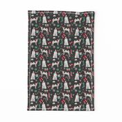 brittany spaniel christmas fabric cute xmas holiday dog design