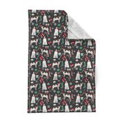 brittany spaniel christmas fabric cute xmas holiday dog design