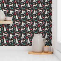 brittany spaniel christmas fabric cute xmas holiday dog design