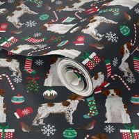 brittany spaniel christmas fabric cute xmas holiday dog design