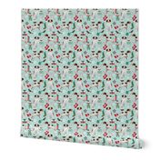 brittany spaniel christmas fabric cute xmas holiday dog design