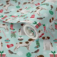 brittany spaniel christmas fabric cute xmas holiday dog design