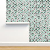 brittany spaniel christmas fabric cute xmas holiday dog design