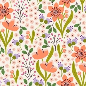 Ditsy floral spring flowers