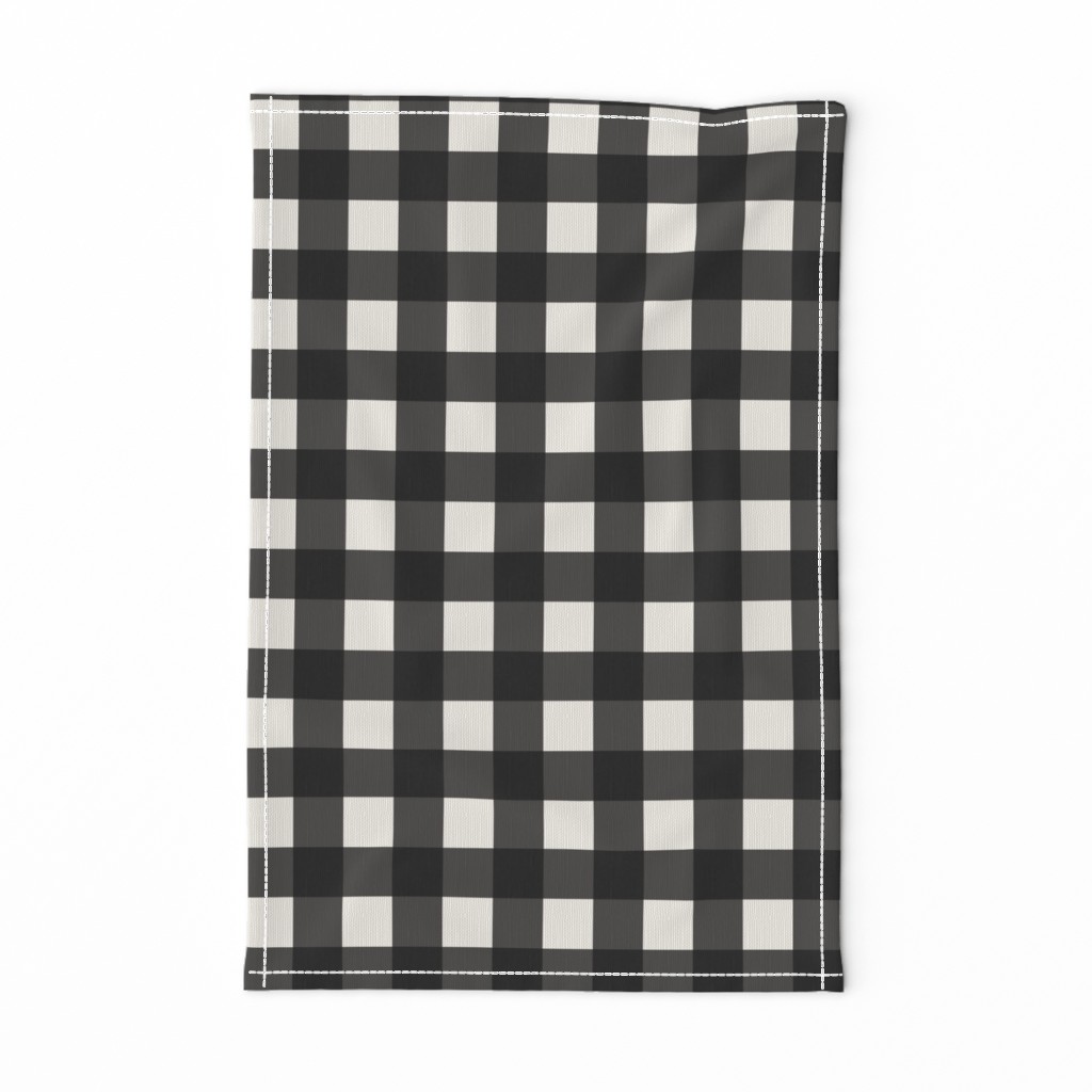 Plaid - Black and Linen