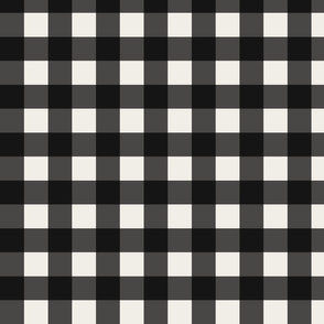 Plaid - Black and Linen