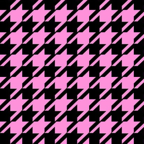 Bright Pink Hounds Tooth / Modern  