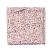 Pink Watercolor Flower Fabric