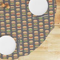 Hamburgers Junk Food Fast food on Dark Grey