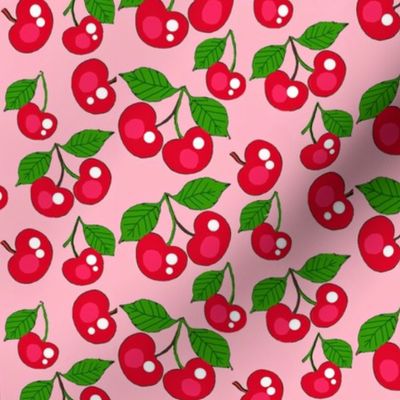 Cherries on Pink 