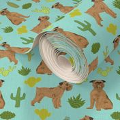 brussels griffon cactus fabric cute desert fabric best dog and cactus tropical palm fabric