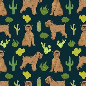 brussels griffon cactus fabric cute dog fabric best dogs print for sewing