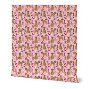 brussels griffon pink christmas dog fabric cute dogs design fabric print print pattern dogs