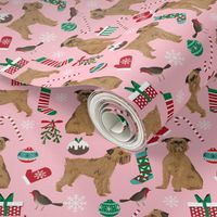 brussels griffon pink christmas dog fabric cute dogs design fabric print print pattern dogs