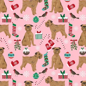 brussels griffon pink christmas dog fabric cute dogs design fabric print print pattern dogs