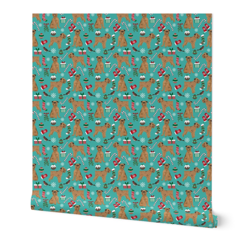 brussels griffon dogs christmas fabric cute dog design xmas holiday pets dog fabric