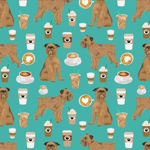 brussels griffon coffees fabric cute dogs and lattes fabric trendy food print cute print pattern dog design