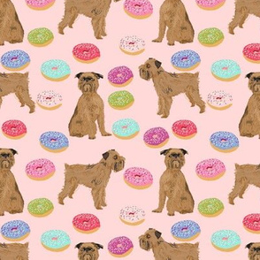 brussels griffon pink donuts fabric cute pink food kawaii cute pet dog fabric