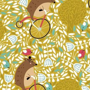 Happy Friends- Bicycling Bear and Birdie