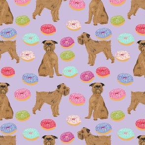 brussels griffon donuts fabric pastel purple donut design cute pet dogs fabric