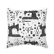 Sew Vintage // by petite_circus // sewing machine black and white