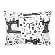 Sew Vintage // by petite_circus // sewing machine black and white