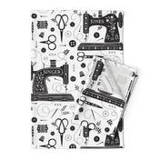 Sew Vintage // by petite_circus // sewing machine black and white