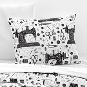 Sew Vintage // by petite_circus // sewing machine black and white