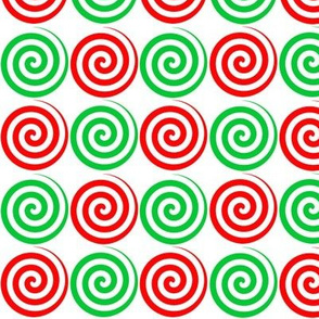 Christmas Candy Spiral Swirls