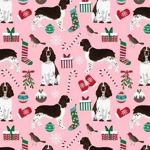 english springer spaniel christmas dogs fabric cute dog fabric cute xmas holiday christmas dogs fabric