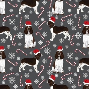 english springer spaniel santa paws cute christmas dogs dog christmas fabric candy cane peppermint candy cute dogs design