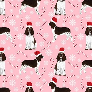 english springer spaniel santa paws cute christmas dogs dog christmas fabric candy cane peppermint candy cute dogs design