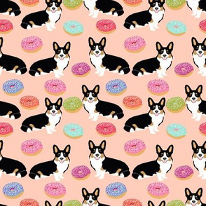 corgi tricolored donut fabric cute pastel dogs fabric cute dog design