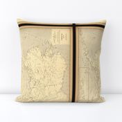 Alaska vintage map, small