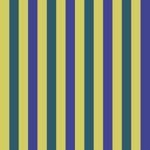 AWK1 - Tricolor Stripes in Yellow - Blue - Teal