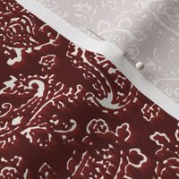 Beaten Paisley - Wine Red