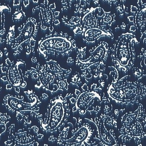 Beaten Paisley - Washed Navy