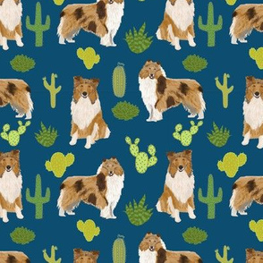 rough collie cactus fabric cute dogs pet dog cacti fabric best collie fabric for sewing projects