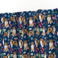 rough collie christmas fabric cute pet dog xmas holiday christmas design best christmas dogs fabric