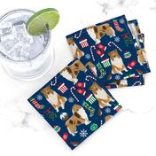 rough collie christmas fabric cute pet dog xmas holiday christmas design best christmas dogs fabric