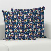 rough collie christmas fabric cute pet dog xmas holiday christmas design best christmas dogs fabric