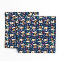 rough collie christmas fabric cute pet dog xmas holiday christmas design best christmas dogs fabric