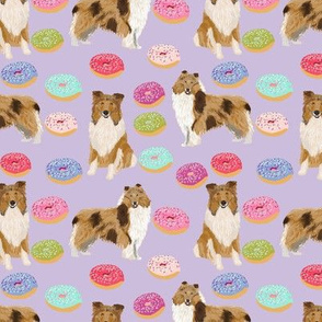 rough collie donuts fabric cute donut design best collie fabric collies fabric print pattern